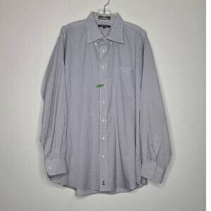 Nordstrom black check long sleeve button down shirt - 17.5  35